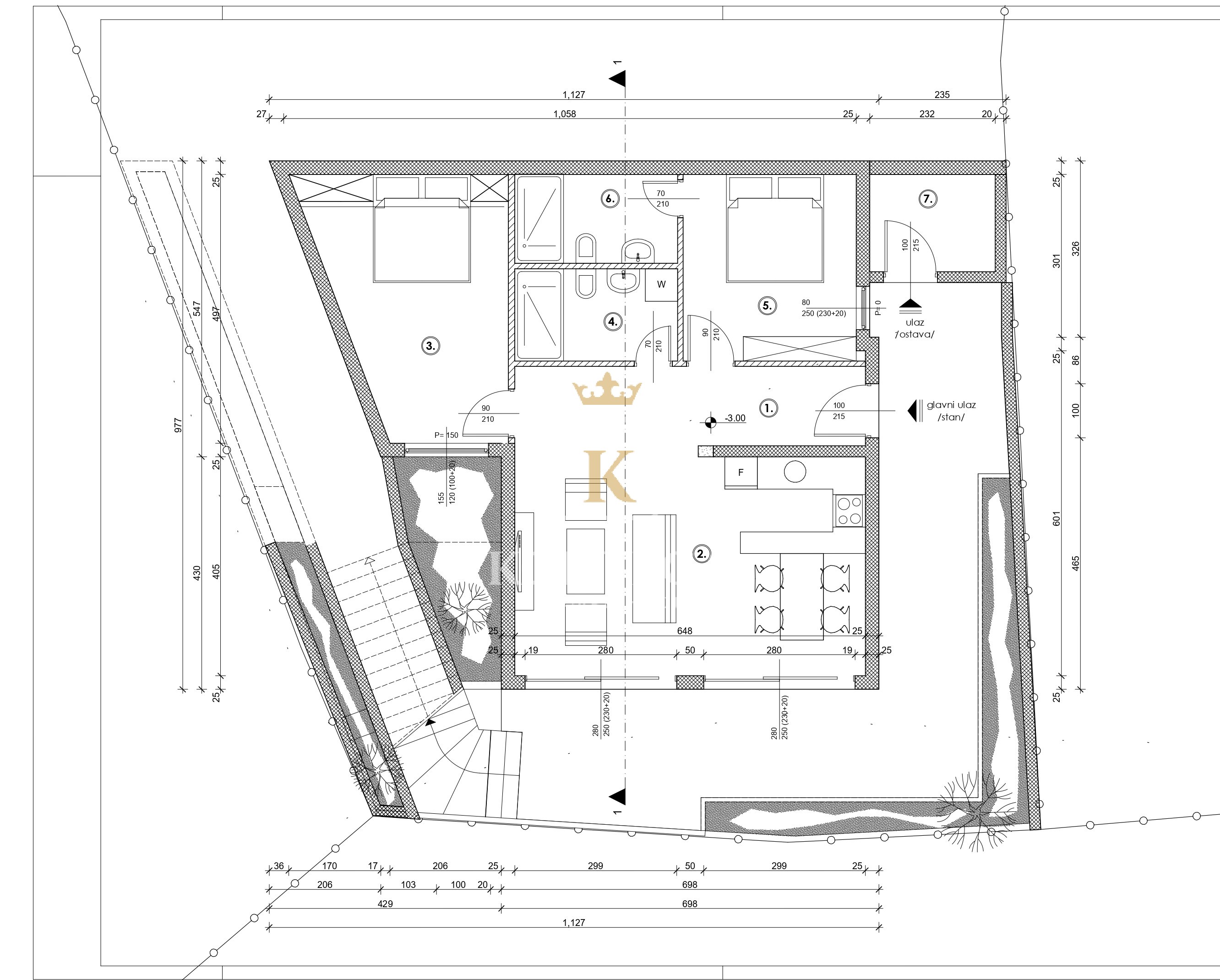 Prostran dvosoban stan 77m2 u novoj zgradi u mirnom naselju Radovići, Tivat